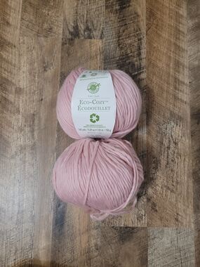 Eco-Cozy Yarn Ball - Blush Pink Chunky Knit (2-Pack) NWT